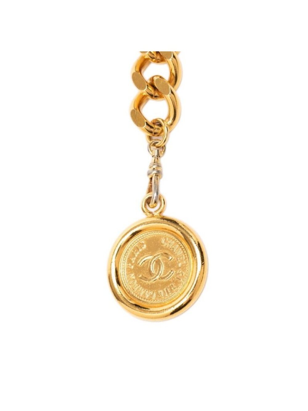 Chanel CC Logo 31 Rue Cambon le Plate Chain Belt Gold Plated - Picture 2 of 5